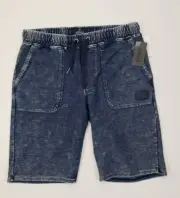 New Buffalo David Bitton Mens Fidlamy Stretch Shorts Size Small Denim Look