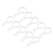 Plastic Lobster Clasps Claw Snap Hooks for Keychains DIY White 24Pcs