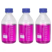 3 Pack Reagent Media Storage Bottles 1000ml Borosilicate Glass Bottles