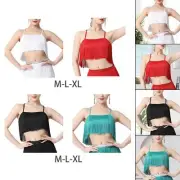 Women Tassels Latin Fringe Tank Top for Club Fancy Dress Masquerade