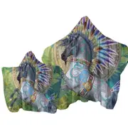 Taavii Tropical Colorful Native American Unicorn Towel with Hood