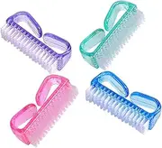 Healeved Home Nail Fingernail Cleaning Brush 4-piece Set Double-sided for Manicure/