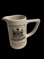 Crabtree Evelyn Syrup Pitcher Creamer Posy Vase Ecru And Black Storefront Design