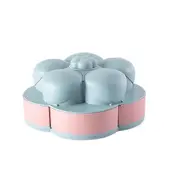 Double Layer Candy And Dried Fruit Plate Creative Rotating Design Dessert Plate Serving Plate Snack Storage Household Box