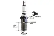MSD Iridium Spark Plug 2IR5L Resistor Type with Extended Projected Tip MSD3715