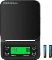Coffee Scales with Timer and LCD Display (3kg, 0.1g) High Precision Digital