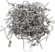 Jdeijfev 50 Pairs Hooks for Earrings Accessories DIY - Silver