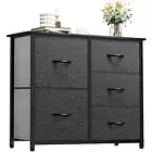 Dresser for Bedroom with 5 Drawers, Wide Bedroom Fabric Dresser with Storage