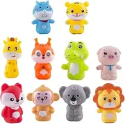 2Sets Animal Finger Puppets of Vinyl for Imaginative Play and Flexible Hand Puppets for Storytelling and Parent Interaction