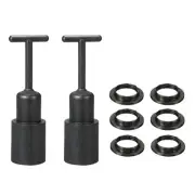 8pcs E14 Socket Ring Removal Tool T Type with Lamp Shade Socket Rings Black