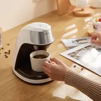 在飛比找樂天市場購物網優惠-特惠~咖啡機 110V 便攜式咖啡機 帶陶瓷杯 家用 辦公室