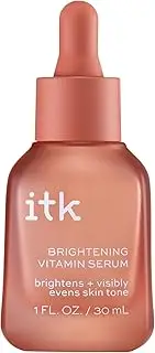 [ITK] Vitamin C Brightening Serum with Peptides + Niacinamide - Dark Spot Corrector & Morning Face Serum - Hydrate + Brighten Skin with Omegas 3/6/9 - Vegan + Cruelty Free, 1 Fl. Oz