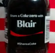 Share A Coke Zero With Blair Limited Edition Coca Cola Bottle 2015 USA