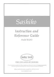 Baby Lock Sashiko BLQK2 Sewing Instruction Manual Reprint