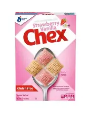 〽️ New Exclusive Chex Strawberry Vanilla Gluten Free Breakfast Cereal Box 12.4oz