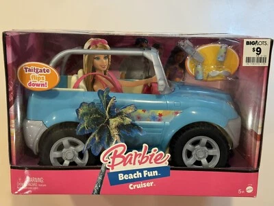 Barbie Car Beach Cruiser Jeep Buggy Blue Floral 2005 Tailgate Mattel