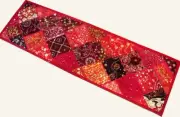 Ind Cotton Patchwork Table Runner Embroidered Dining Table Wall Hanging Tapestry