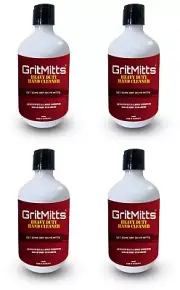 x4 GritMitts Liquid – Grit Hand Cleaner heavy duty Soap - Made in Australia
