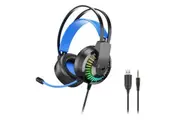 GT68 Wired Headset Head-Mounted Earphone 3.5MM USB Interface LED RGB Light Computer Gaming Stereo Road Gaming Wired Headphone With 95 Pointing Microphone