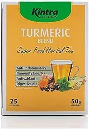 Kintra Foods Turmeric Blend Super Food Herbal Tea 25 Teabags, 50 g