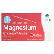 Trace, Magnesium Effervescent Tablets, Raspberry, 8 Tubes, 10 Tablets Each