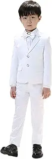 [Kromoc] Boys' Notch Lapel Two Buttons Suit Three Pieces for Pageboy Party Prom Wedding Tuxedos