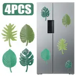 4 件/包綠色創意龜葉冰箱磁鐵/廚房留言板冰箱磁鐵貼紙