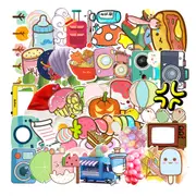 Non-Repeating Kawaii Cute Stickers Aesthetic Waterproof Removable Self-Stickers Cartoon Meme Hipster Stickers Luggage Laptop