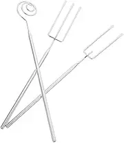 1 Set Stainless Steel Fondue Forks Dipping Utensils for Chocolate Cheese and Hot Pot Versatile Fruit Forks with Telescoping Design for and Carrying