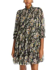 Cinq a Sept Cosmo Flowers Tiered Dress