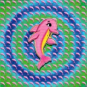 Pink Dolphin BLOTTER ART perforated tabs psychedelic art