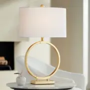 360 Lighting Kristy 27 1/2" High Modern Gold Loop Circle Table Lamp