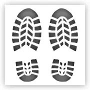 Footprints Shoeprints Stencil - Choose a Size - Laser-Cut Reusable Plastic