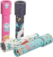 WHAMVOX 4pcs Large Kids Kaleidoscope Toy Plastic Kaleidoscope Scope for Kids Adults Random Color