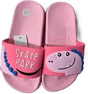 [eplusm] Girls Boys Summer Slippers Kids Dinosaur Bathing Slippers Lightweight Beach Sandals Bathing Shoes Unisex Size 25-30