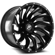 20x9 XF Off-Road XF-224 Gloss Black & Milled Wheel 5/6 Lug Blank (0mm)