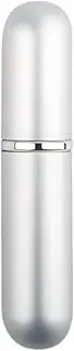 EZONEDEAL Mini Refillable Perfume Portable Atomizer Bottle Refillable Perfume Spray, Refill Pump Case for Traveling and Outgoing 5 ML (Silver)