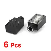 6 Pcs PCB Panel Mount Straight 7 Pins 6.35mm Stereo Jack Socket Audio Connector