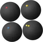 POPETPOP 4pcs High Elasticity Squash for Boys and Girls Versatile Bounce for Training Strength Flexibility Reaction Speed for Racket Sports Practice