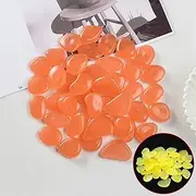 300/600pcs Glow Rocks 20-30mm Glow Pebbles Decoration in The Dark Luminous Stones Decor, Swimming Pool, DIY Decorative Glow Stones Luminous Pebbles Rocks (Color : Orange, Size : 300pcs)