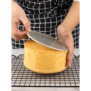 法焙客烘焙模具4/6/8寸圓形戚風慕斯蛋糕模具陽極活底蛋糕模加高