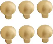 Cabinet Knobs Handles 6 Pack Solid Brass Wardrobe Shoe Cabinet Cabinet Single Hole Drawer Copper Handle Single Hole