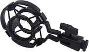ERINGOGO Microphone Clip Holder with Angle Bracket for Large Diaphragm Condenser Mics for Recording and Voice Services Black