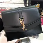 SAINT LAURENT 聖羅蘭 553566 YSL SULPICE 雙蓋信封式 手拿包 拼色光面牛