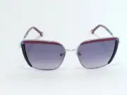 CAROLINA HERRERA SHE148 SQUARE SUNGLASSES 0579 PALLADIO LUCIDO SMOKE GRADIENT