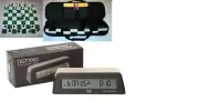 SET XXX CHESS PIECES BOARD DELUXE BAG DIGITAL DGT 1002 CLOCK TIMER NEW