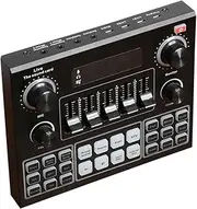 UPKOCH Broadcast Sound Card Phone Microphone Wireless Voice Changer Audio Mixer Sound Card for Phone Laptop