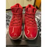 二手美品 JORDAN 11 WIN LIKE 96 AJ11 果凍底 紅色 378037-623 US9.5