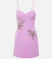 [Rebecca Vallance] Rebecca Vallance Chantara crystal-embellished corset dress UK 14 purple