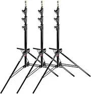 Manfrotto Light Stand,Compact 1004 Master Light Stand - 3 Pack, Black (1004BAC-3)
